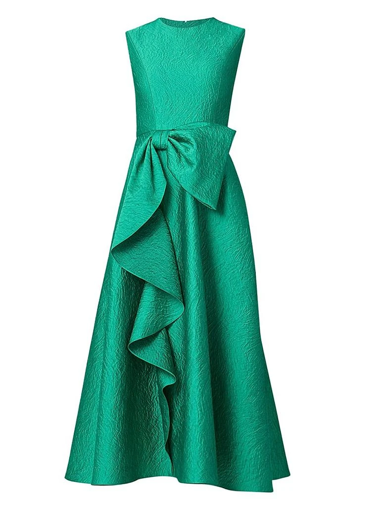 slim fit dress slacks Shoshanna Women's Midnight Nia Jacquard Dress - Green main image 1