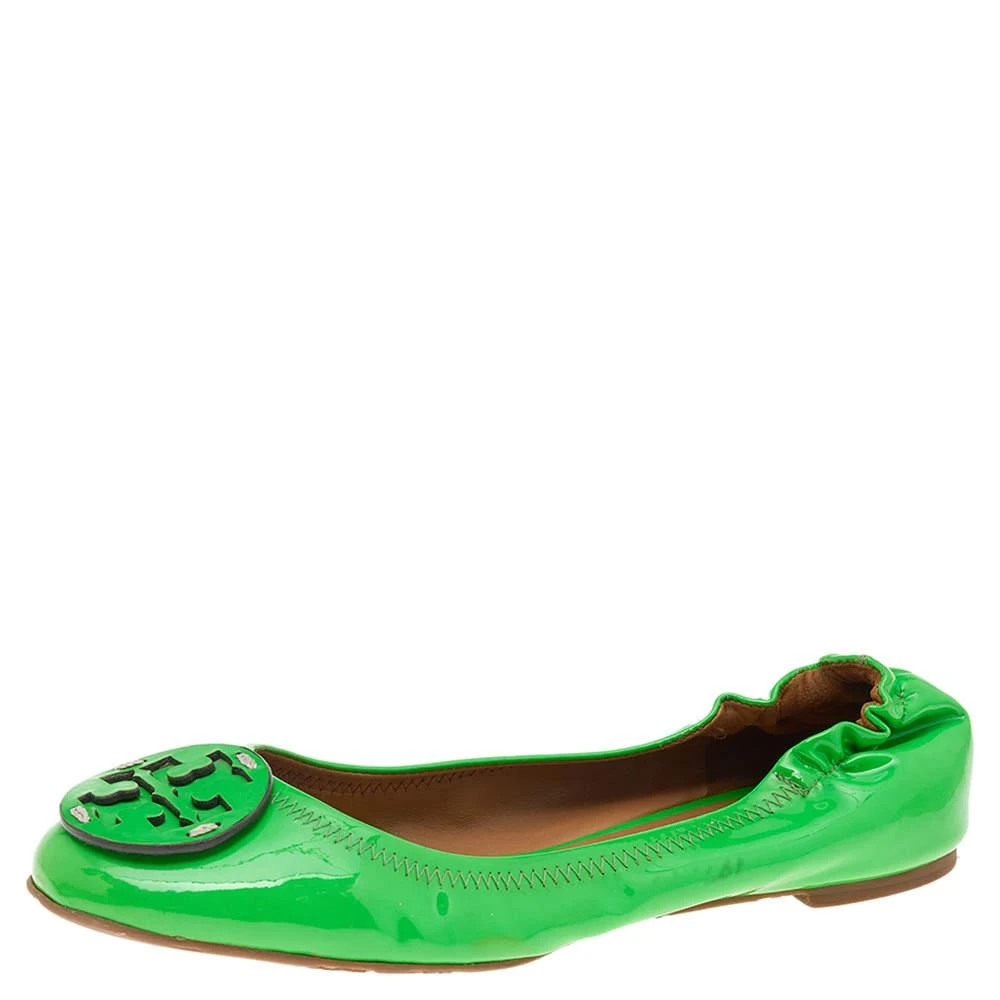 Tory Burch Tory Burch Green Patent Leather Ballet Flats Size 37 1