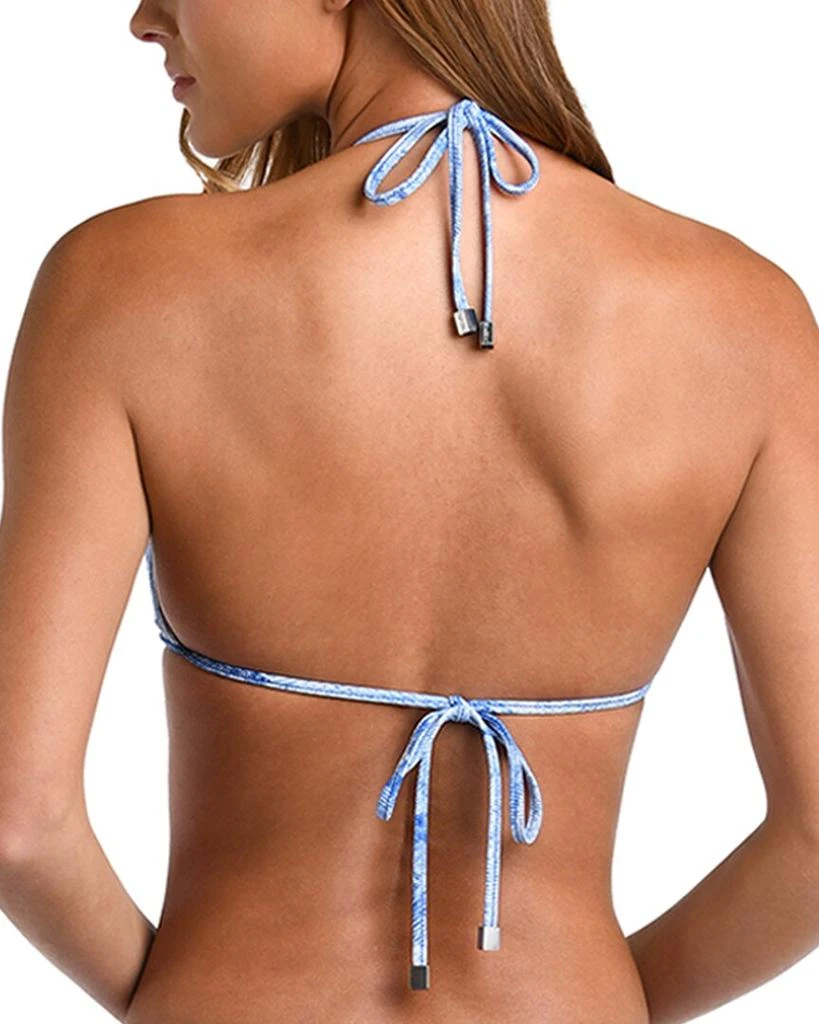 L'Agence L'AGENCE Annabelle Denim Triangle Bra Top 2
