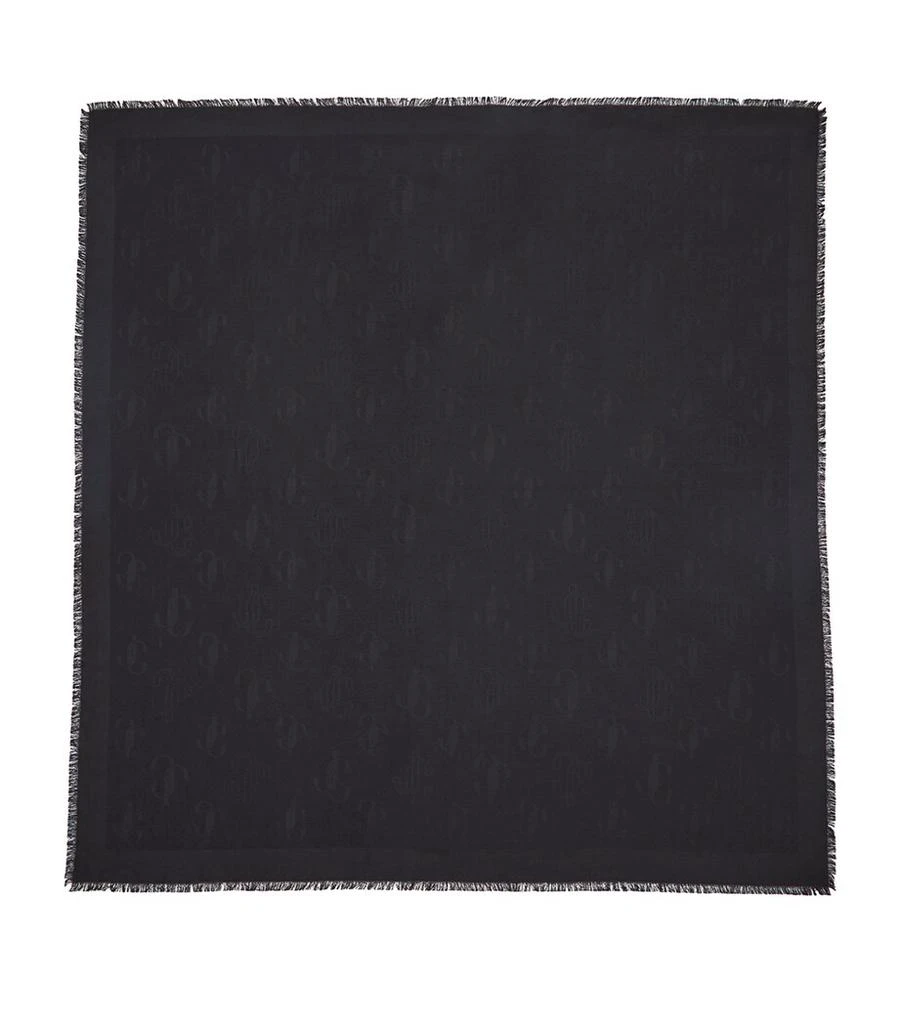 Jimmy Choo Silk-Wool Emani Scarf 2