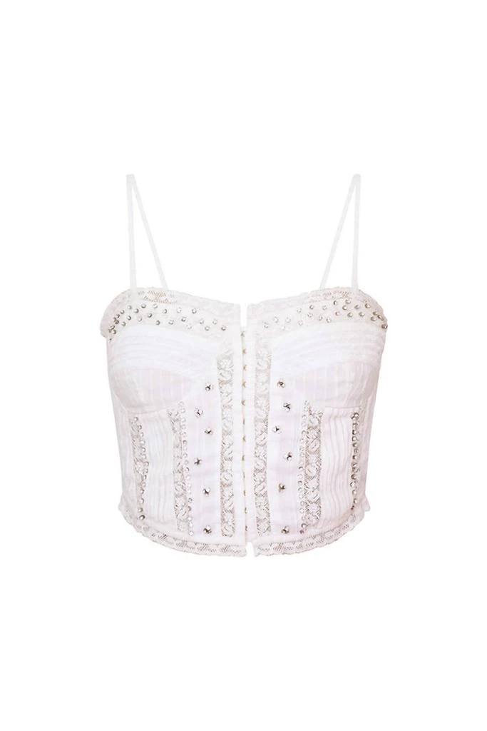 LOVESHACKFANCY EMBELLISHED ROSABELLA TOP 5