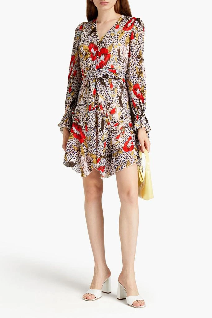 Diane von Furstenberg Kacie floral-print plissé-chiffon mini dress 2