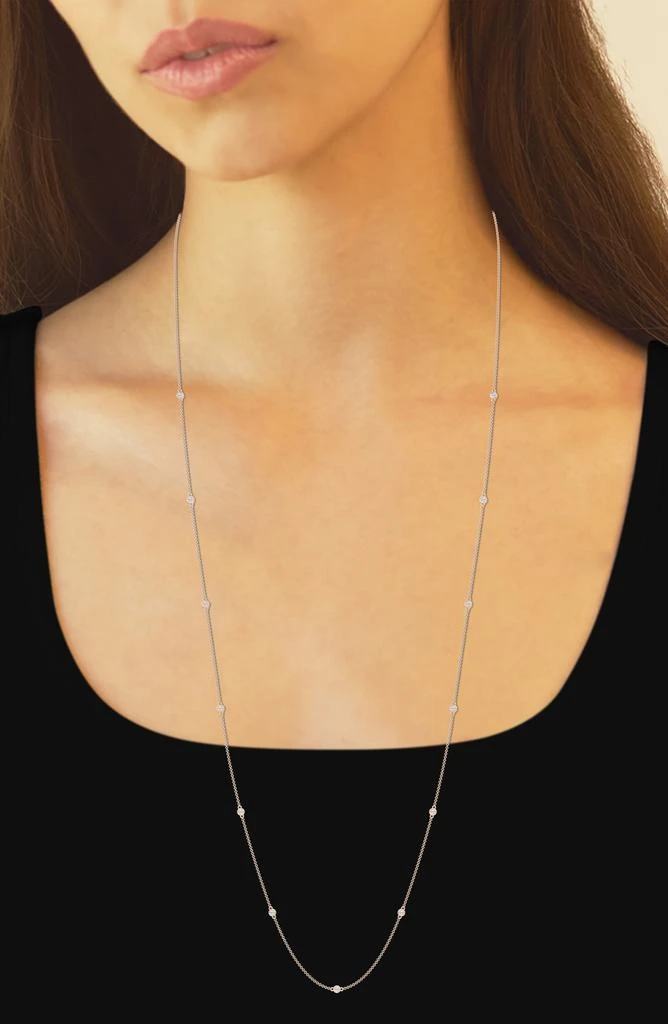 Badgley Mischka Lab Created Diamond Station Chain Necklace - 0.70ctw 7