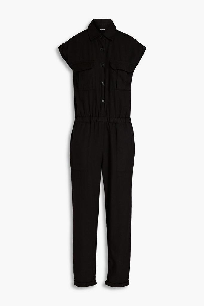 Monrow Cropped cotton-twill jumpsuit