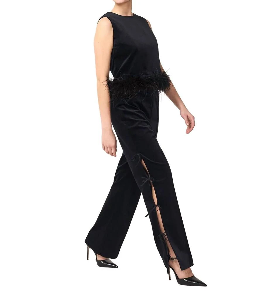 Kitri Rosamund Trouser In Black Velvet 2