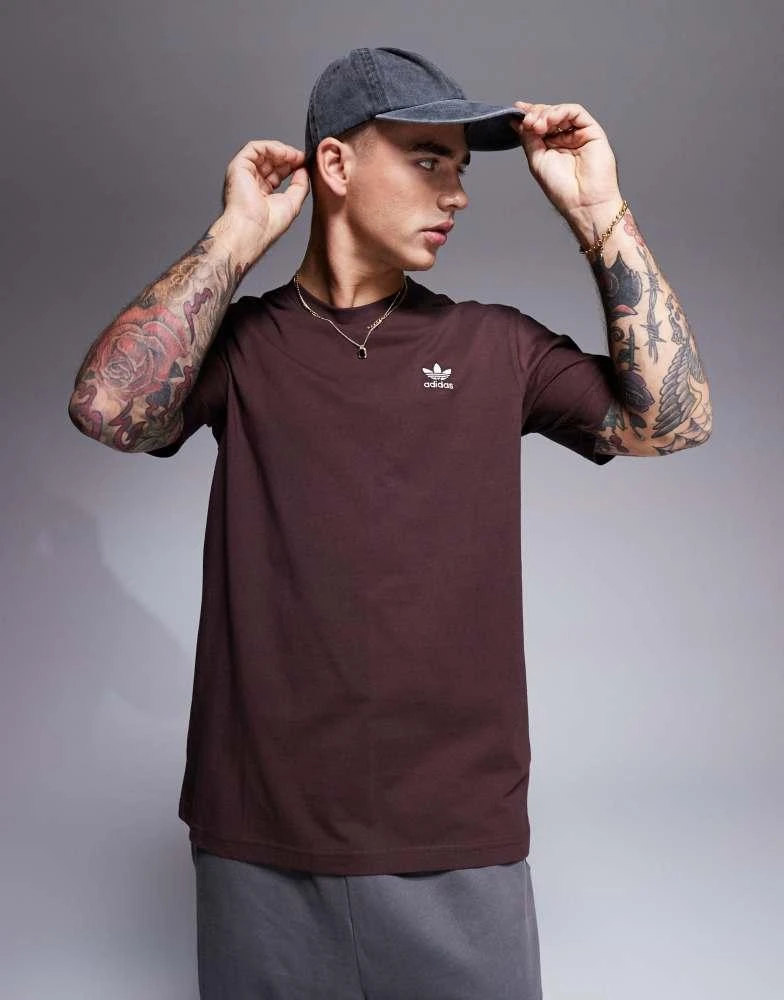 Adidas adidas Originals essential t-shirt in shadow brown 1