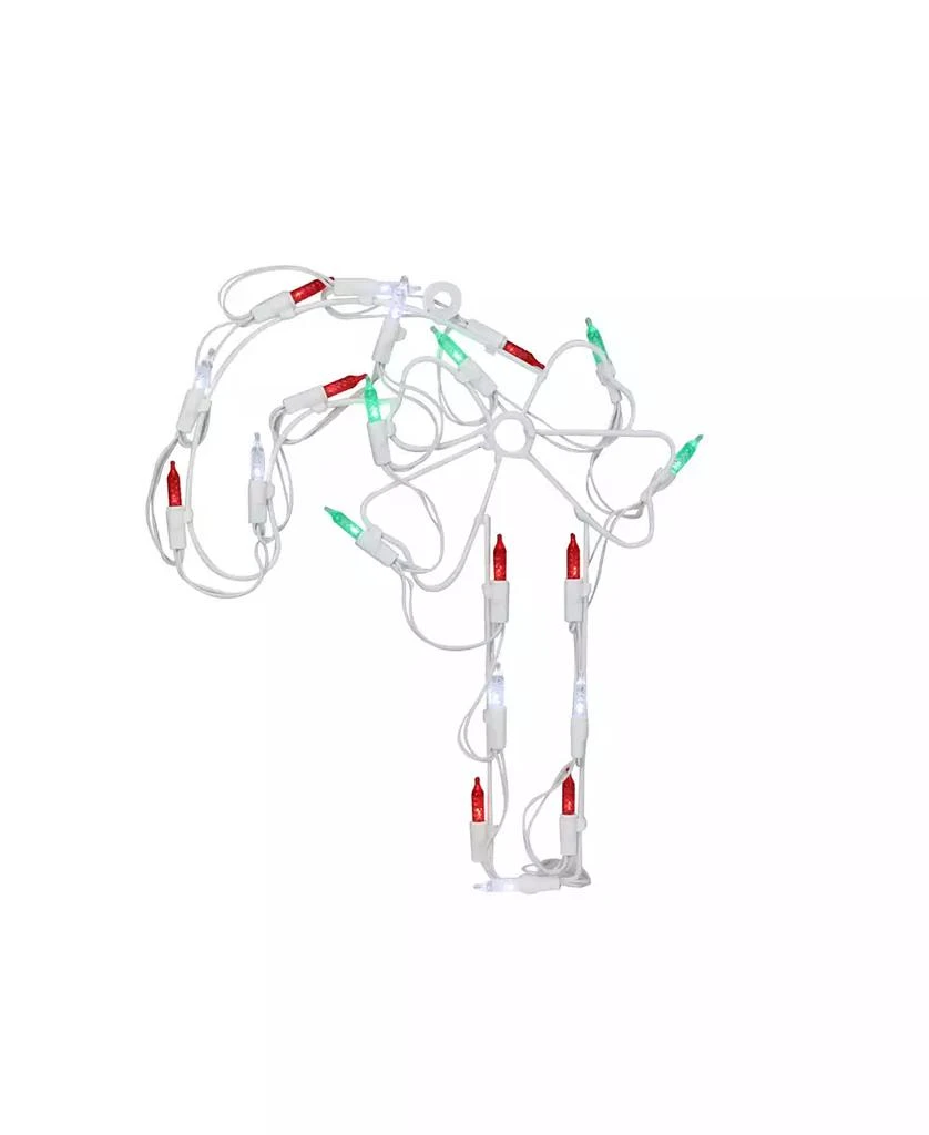 Northlight 12" Battery Operated LED Lighted Candy Cane Christmas Window Silhouette w/ Timer