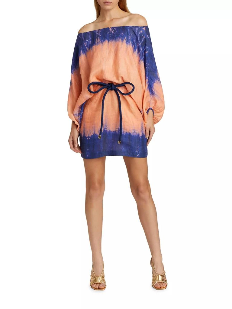 Silvia Tcherassi Manon Linen Ombré Minidress 2