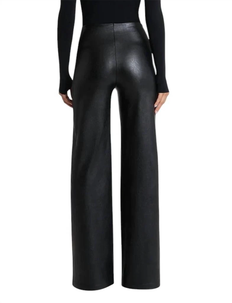 Commando Faux Leather Wide Leg Pant In Black 2