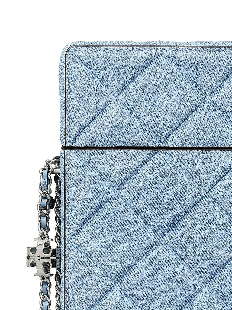 Tory Burch Fleming Quilted Suede Phone Crossbody Bag 5