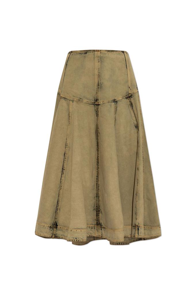 スカート FERRAGAMO SKIRT (13E831773145 BEIWHIMAS) Salvatore Ferragamo Ferragamo Peplum Waist Denim Midi Skirt