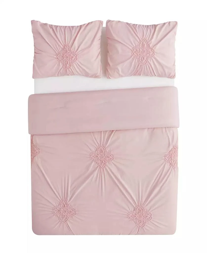 Christian Siriano New York Christian Sirano New York Georgia Rouched 3 Piece Comforter Set 2