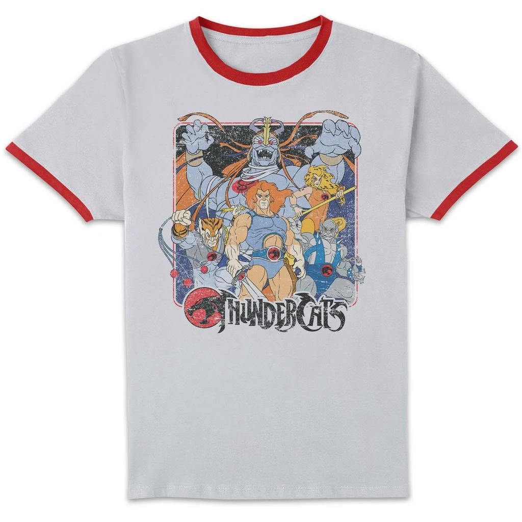 Thundercats Thundercats Classic Lineup Unisex Ringer T-Shirt - White/Red 1