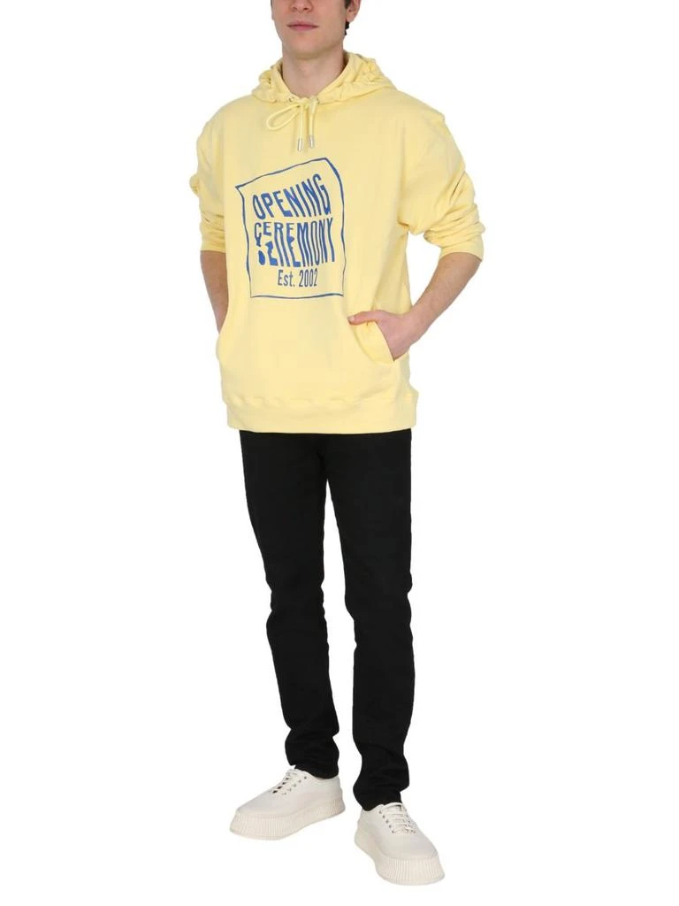 Opening Ceremony Opening Ceremony Warped Logo Printed Hoodie 3
