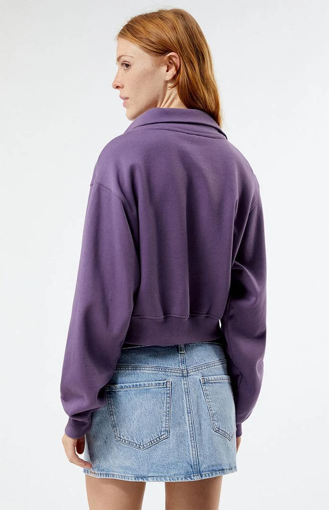 PacSun Los Angeles Half Zip Cropped Sweatshirt 4