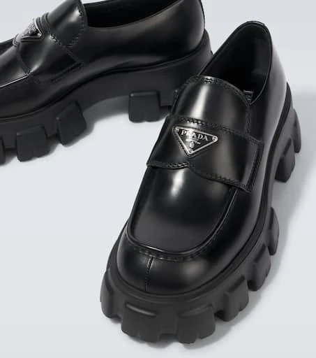 Prada Monolith leather loafers 3