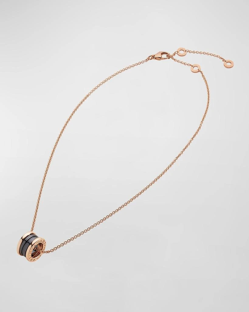 BVLGARI B.Zero1 18k Rose Gold Black Ceramic Necklace 3