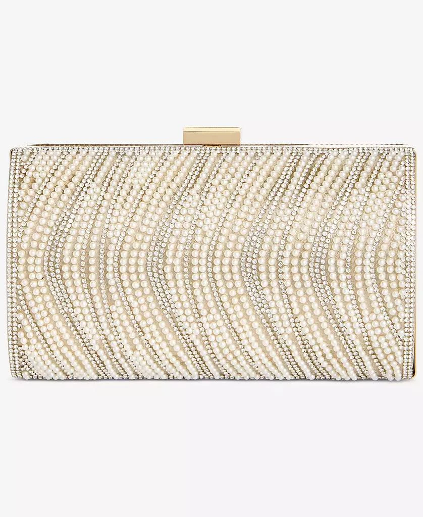INC International Randdi Wavy Imitation Pearl Clutch, Exclusively at Macy's 3