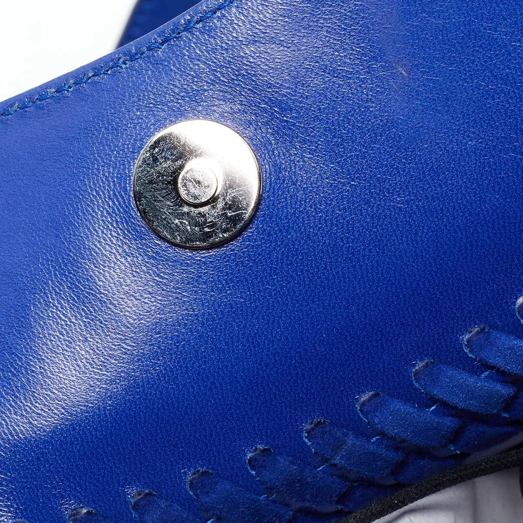 Versace Versace Blue Leather Fringe Shoulder Bag 9