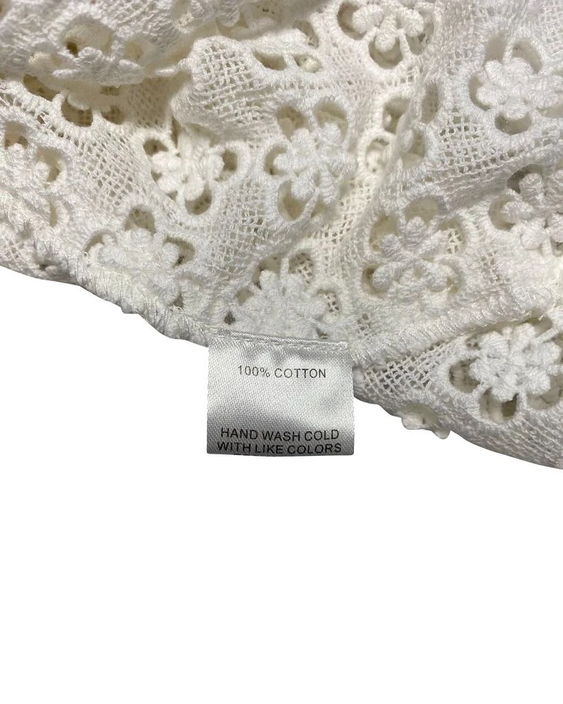 MIGUELINA Cocktail Lace Dress in White Cotton 4