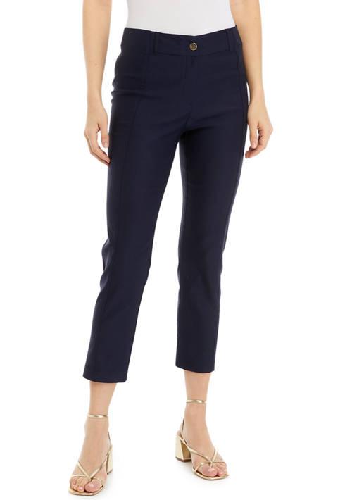 Rafaella Satin Luxe Straight Leg Crop Pants