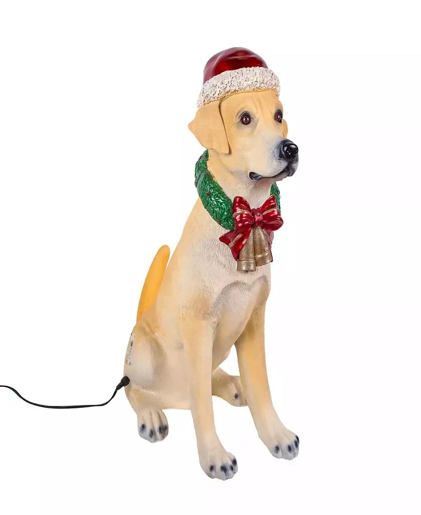 National Tree Company 28" Motion-Activated Labrador Retriever with 10 Multicolor LED Lights, Wagging Tail Music 1