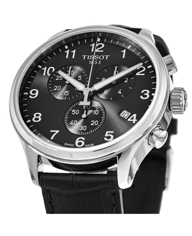 Tissot Tissot Chrono XL Classic Black Dial Leather Strap Men
s Watch T116.617.16.057.00-SD 2