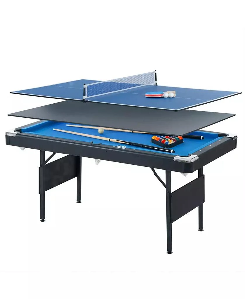 Streamdale Furniture Streamdale 3-in-1 Multi Game Table for Pool, Table Tennis, and Dining 1