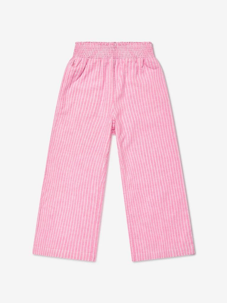 Ralph Lauren Girls Striped Trouser Set in Pink 4