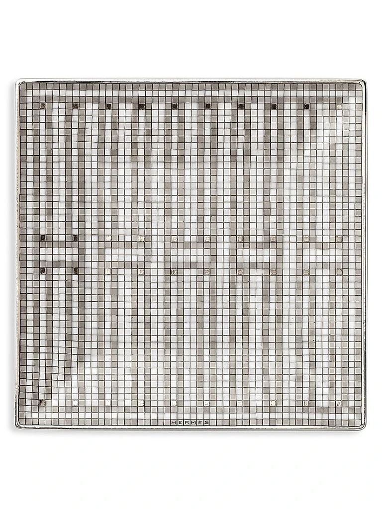 La Table Hermes Mosaïque Au 24 Platinum Square Plate