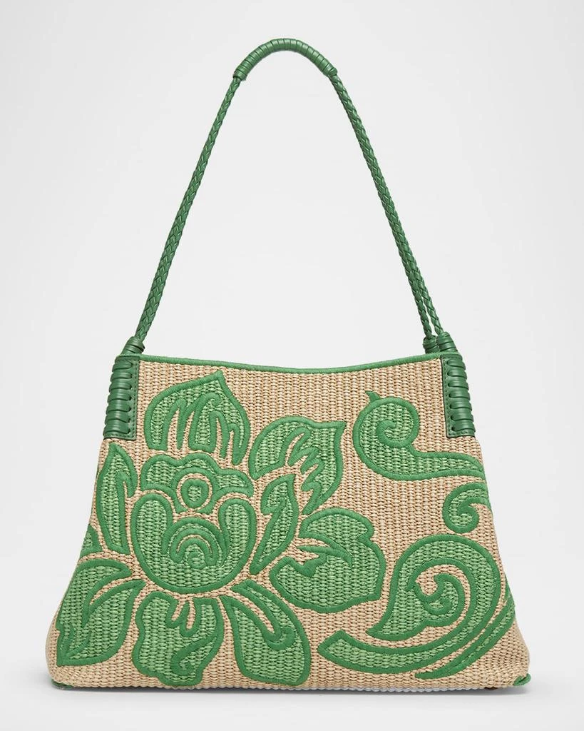 ETRO Libra Raffia & Leather Shoulder Bag 1