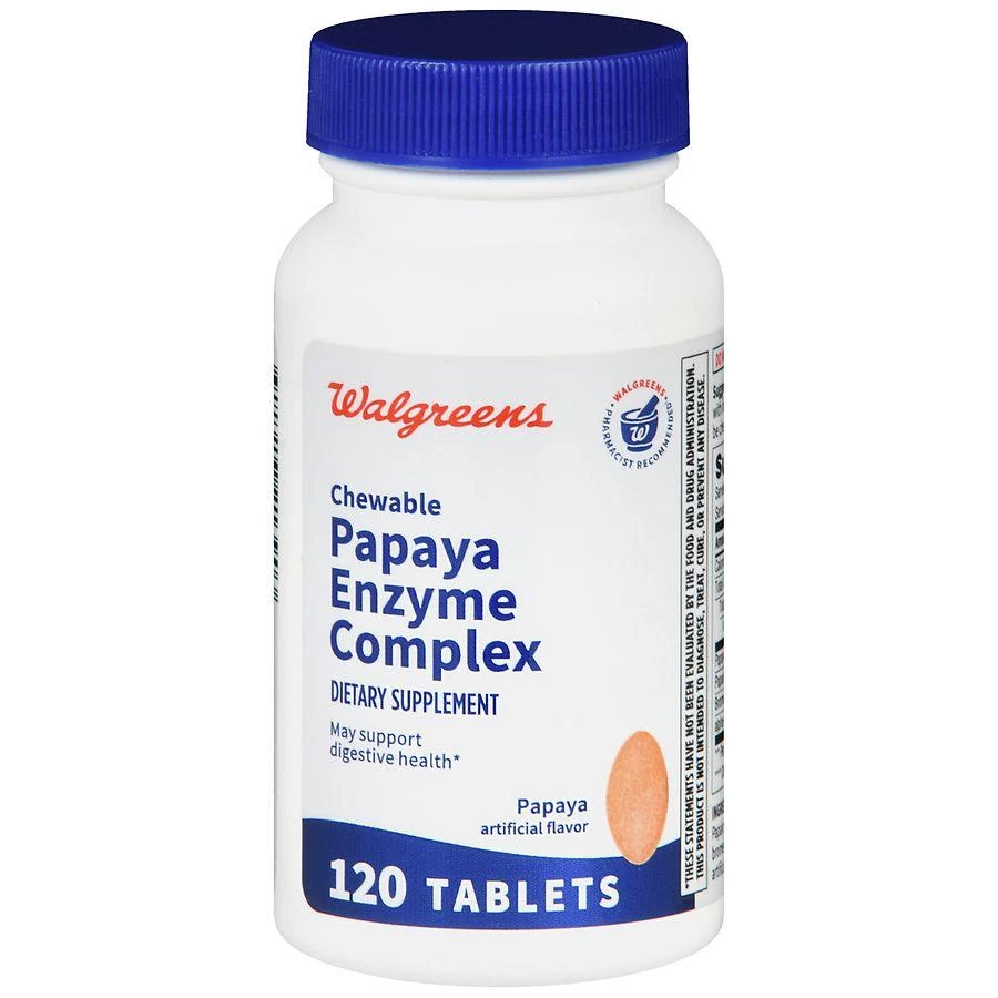 Walgreens Chewable Papaya Enzyme Complex Tablets Papaya 1