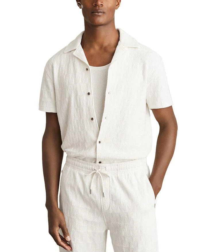 REISS Short Sleeve Textured Camp Shirt 1