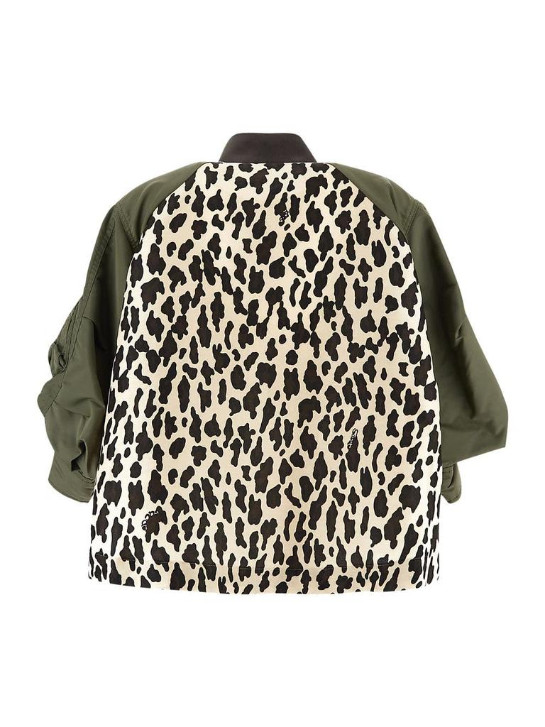 Sacai Leopard print zip blouson