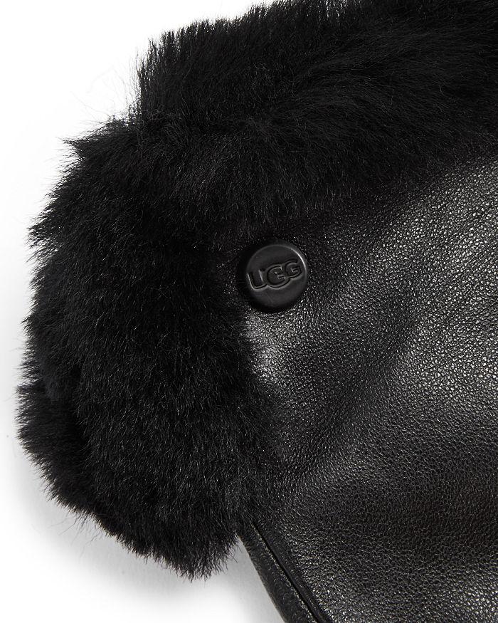 UGG Shearling Trim Leather Gloves