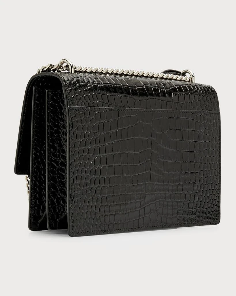 Yves Saint Laurent Sunset Medium YSL Crossbody Bag in Croc-Embossed Leather 5