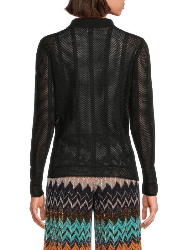 Missoni ​Semi-Sheer Wool & Cotton Knit Top