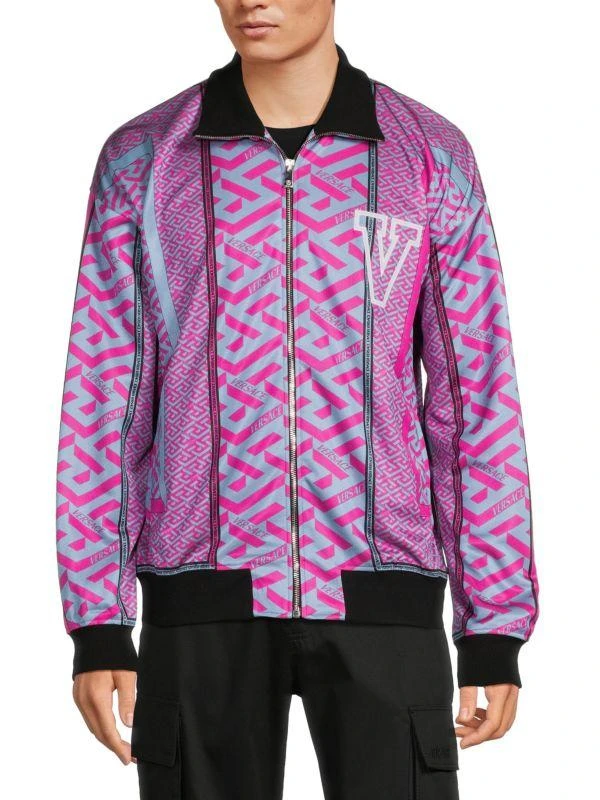 Versace Logo La Greca Zip Up Jacket 1