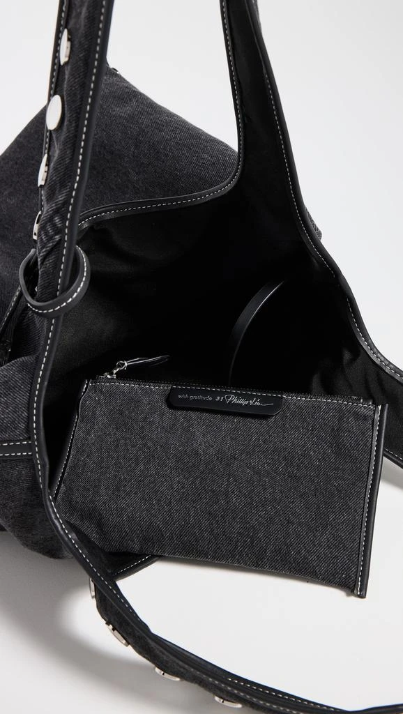 31 Phillip Lim Washed Denim Market Tote With Studs 5