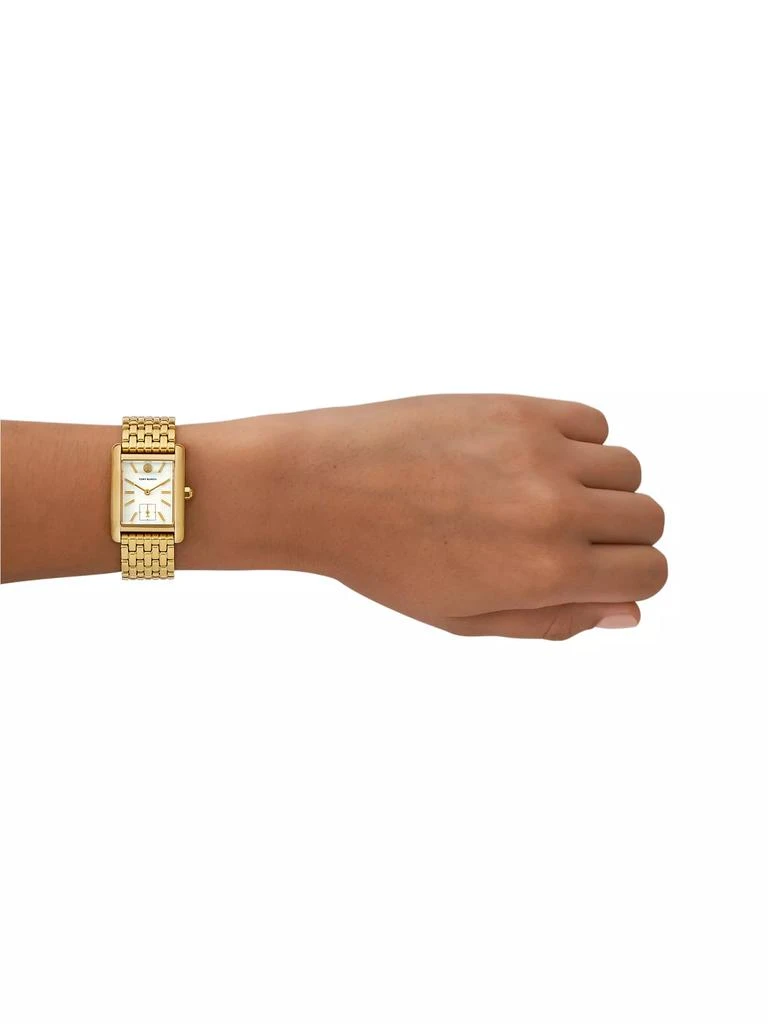 Tory Burch Eleanor Goldtone Stainless Steel Bracelet Watch 3