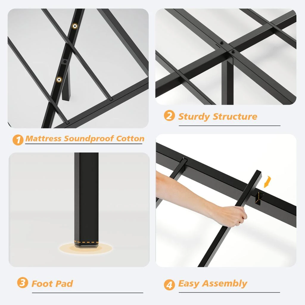 Streamdale Furniture Streamdale Oak King Floating Bed w/ Charging Station, LED Lights 
Wavy Headboard 3