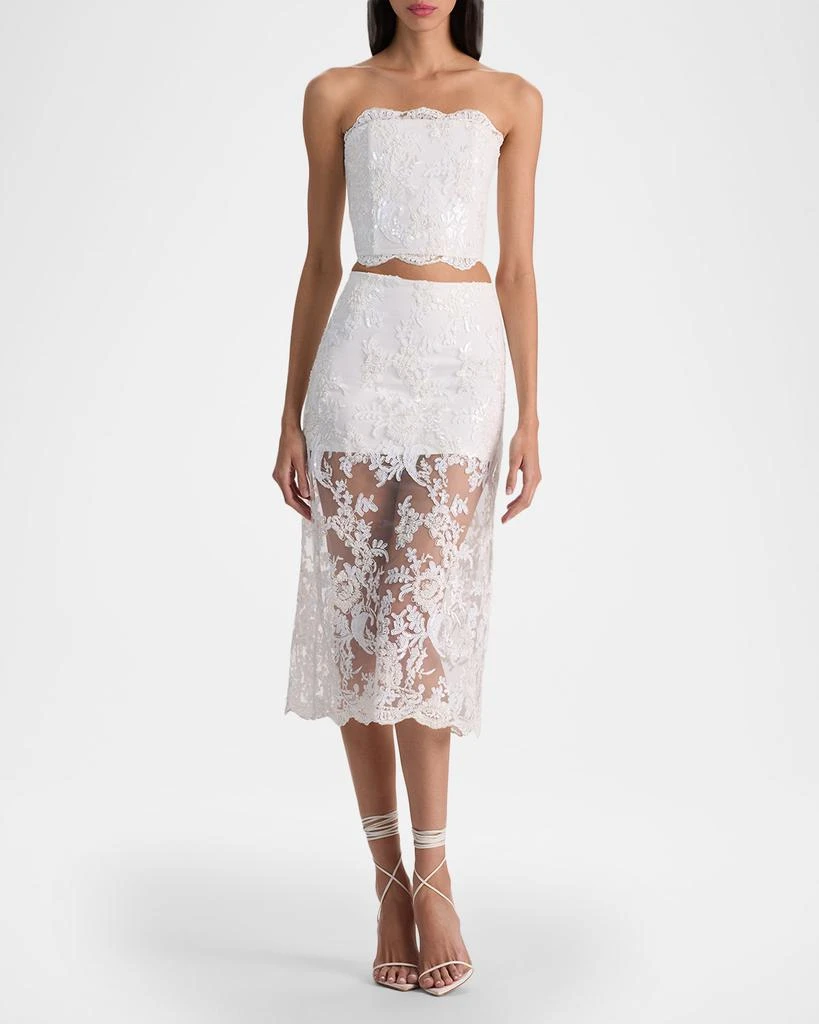 Alice + Olivia Ceresi Embellished Lace Top 2