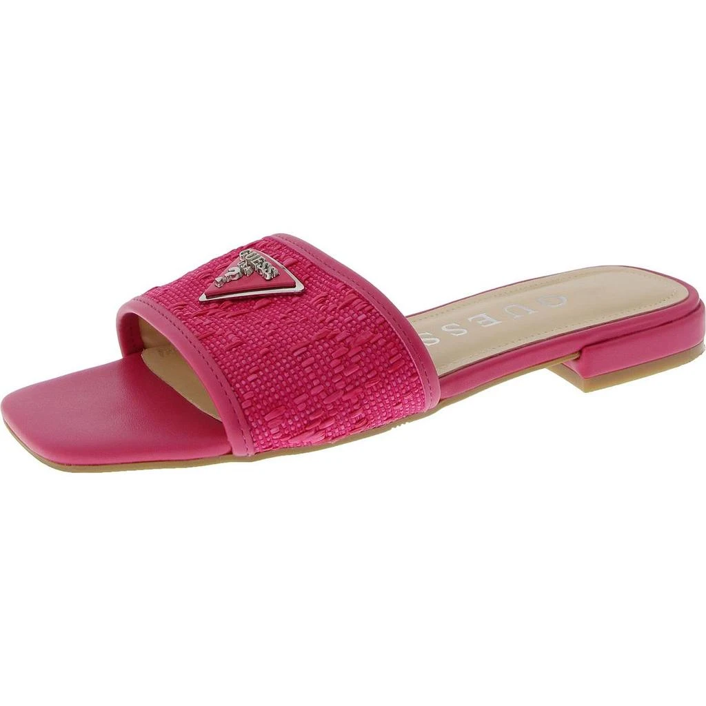 GUESS Tamsey Womens Faux Leather Slip On Slide Sandals 4