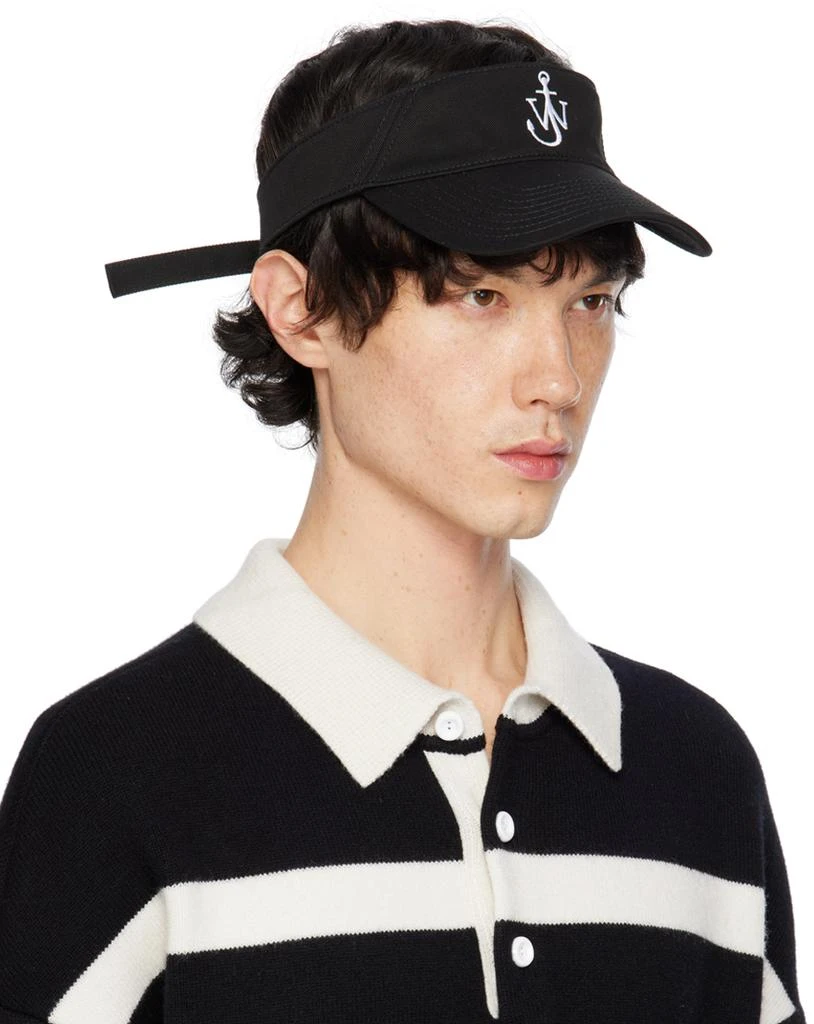 JW Anderson Black Anchor Logo Visor 2