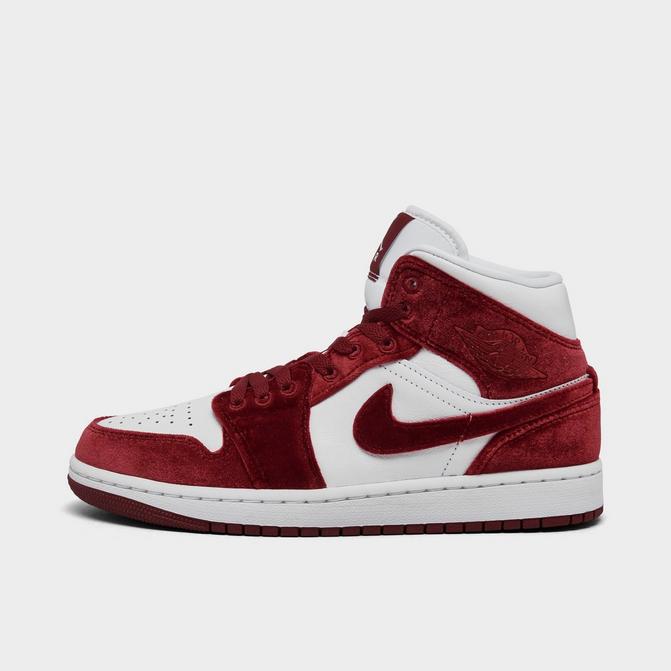 women's air jordan retro 1 mid se premium casual shoes