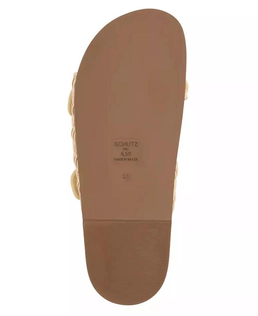 Schutz Women's Naomi Round Toe Flat Sandals 5