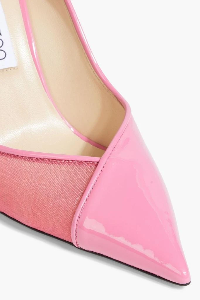 Jimmy Choo Cass 95 mesh and patent-leather pumps 4