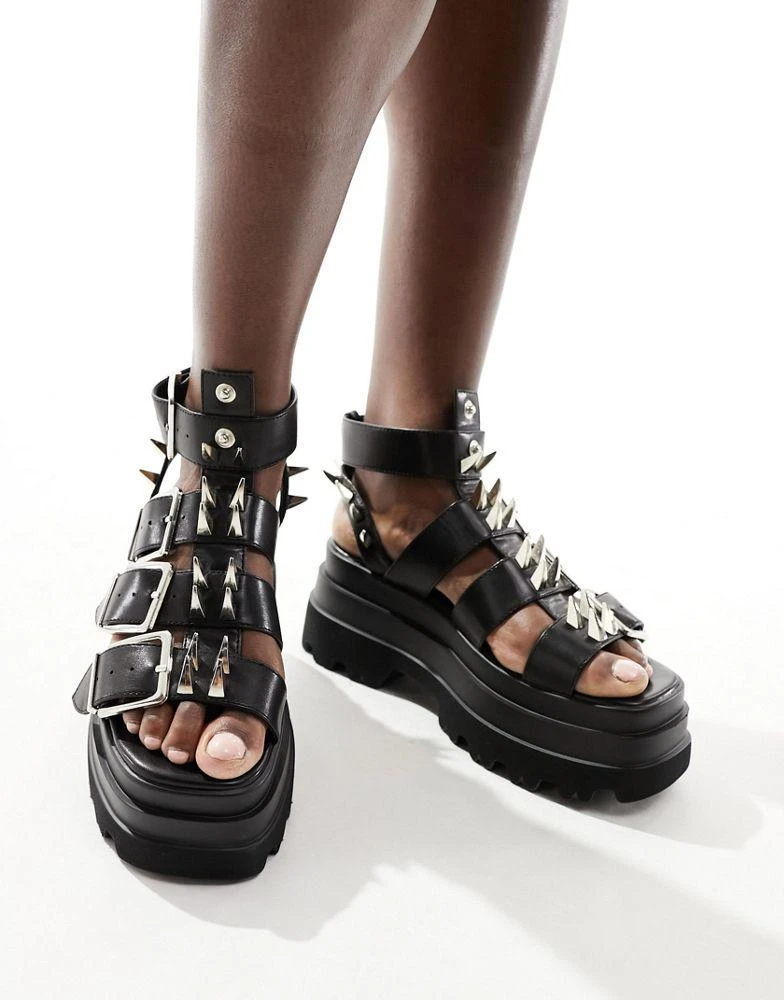 Koi Footwear Koi The Mage Resistor spiked gladiator sandals in black 2