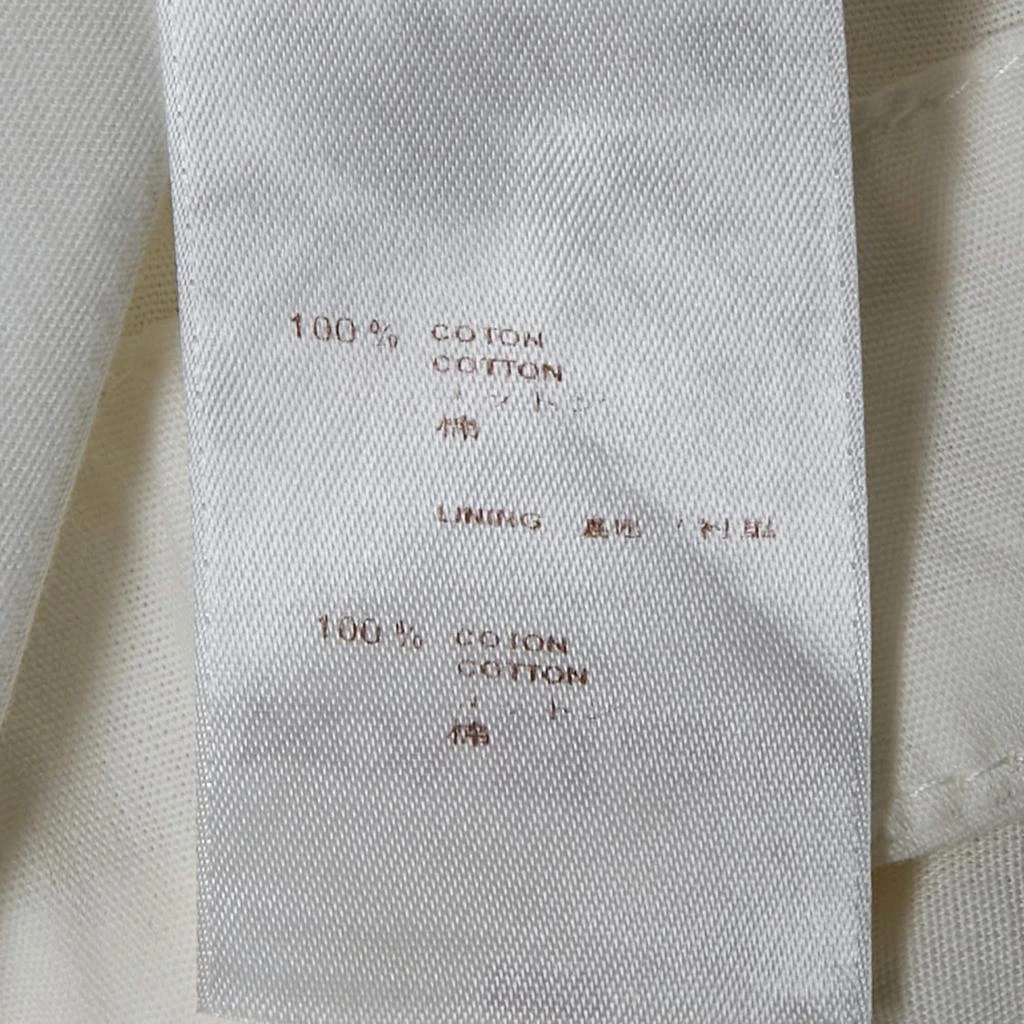 Louis Vuitton Louis Vuitton White Cotton Buckle Detail Shorts S 6
