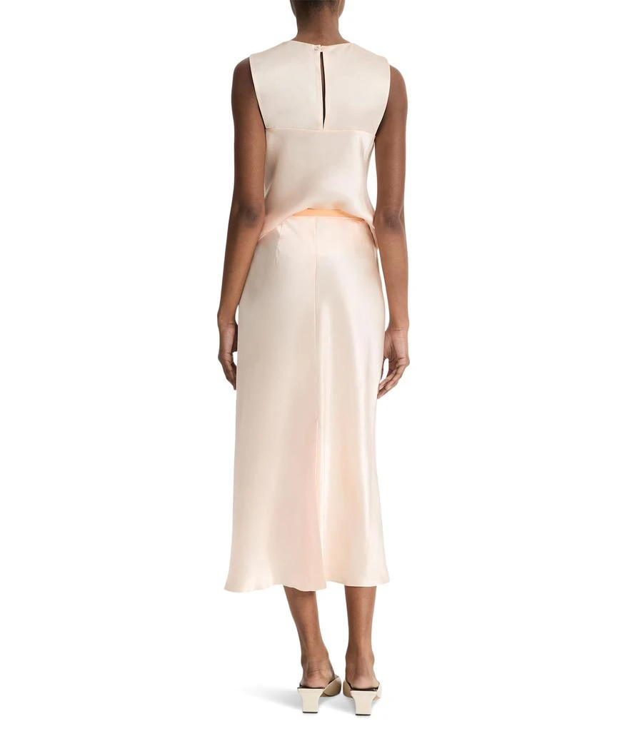 Vince Contrast Waistband Satin Skirt 2